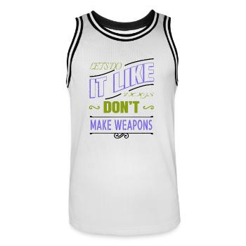 awesome heart humor family peace movement happy - Männer Basketball-Trikot - Weiß/Schwarz - Vorne - AI Model Male 185 dark (185cm)
