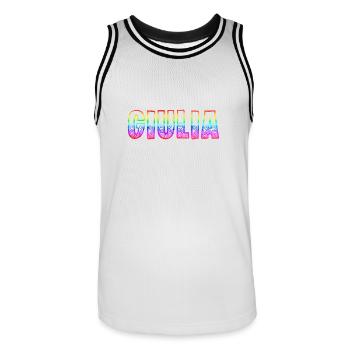giulia rs regenbogen - Männer Basketball-Trikot - Weiß/Schwarz - Vorne - AI Model Male 185 dark (185cm)