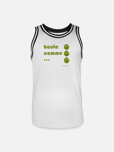high as 3 apples - Men's Basketball Jersey - white/black