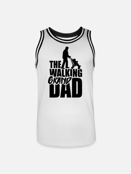 The walking grandad 1clr - Men's Basketball Jersey - white/black