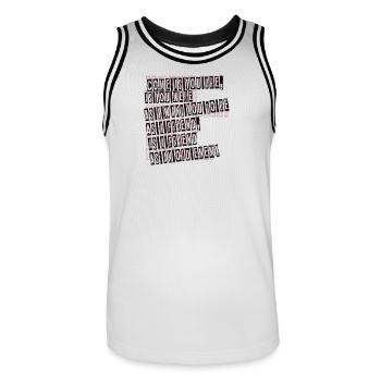 Viens comme tu es - Maillot de basket Homme - blanc/noir - Devant - AI Model Male 185 dark (185cm)