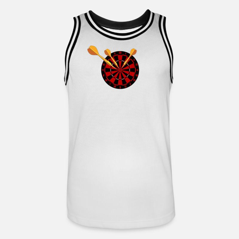 Fléchettes Flèches et jeu de fléchettes - Maillot de basket Homme - blanc/noir