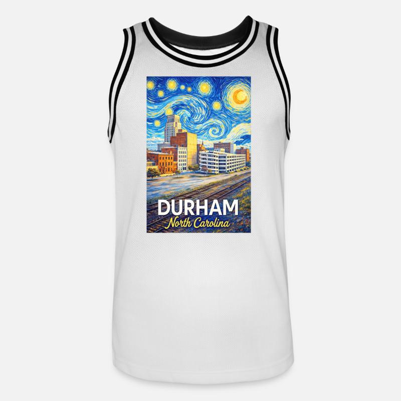 Durham, North Carolina - Basebollinne herr - vit/svart