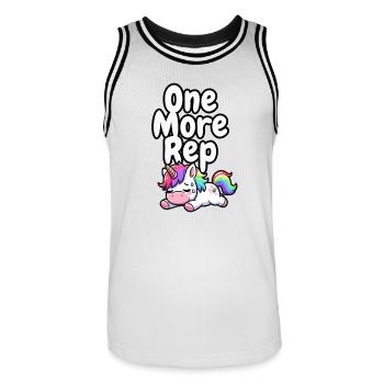 Encore une répétition de la salle de licorne - Maillot de basket Homme - blanc/noir - Devant - AI Model Male 185 dark (185cm)