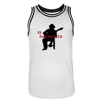 El Guitarrista - Männer Basketball-Trikot - Weiß/Schwarz - Vorne - AI Model Male 185 dark (185cm)
