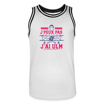 ULM J'peux pas j'ai avion ulm Pilote Voler Drôle - Maillot de basket Homme - blanc/noir - Devant - AI Model Male 185 dark (185cm)