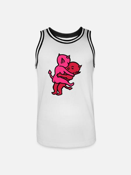 devil-sex ... of wicki_de - Men's Basketball Jersey - white/black