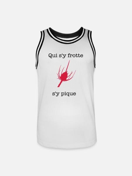pique - Men's Basketball Jersey - white/black