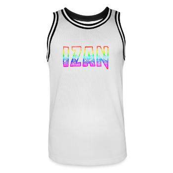 Izan RS Arc-en-ciel - Maillot de basket Homme - blanc/noir - Devant - AI Model Male 185 dark (185cm)