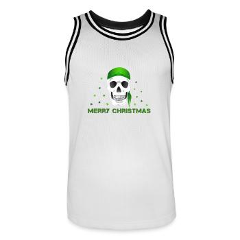 Merry Christmas - Männer Basketball-Trikot - Weiß/Schwarz - Vorne - AI Model Male 185 dark (185cm)