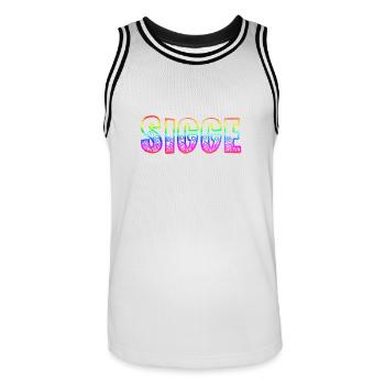 sigge rs arc-en-ciel - Maillot de basket Homme - blanc/noir - Devant - AI Model Male 185 dark (185cm)