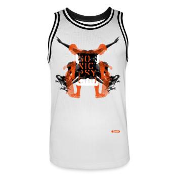 ThinkBick Lauris skate10 - Männer Basketball-Trikot - Weiß/Schwarz - Vorne - AI Model Male 185 dark (185cm)