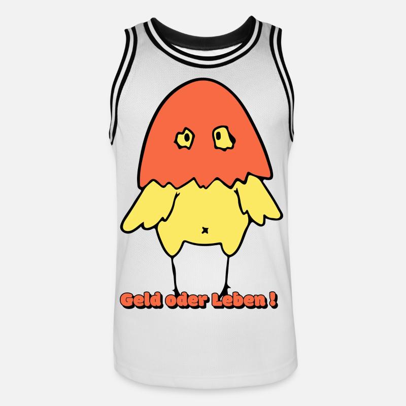 Geld oder Leben!  - Männer Basketball-Trikot - Weiß/Schwarz