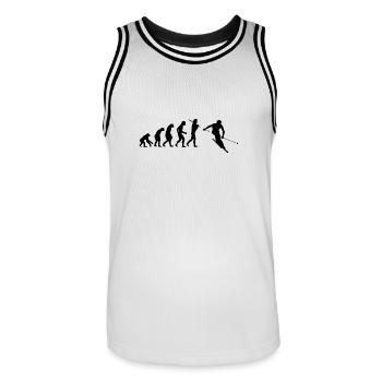 Ski skier skiing christmas gift - Men's Basketball Jersey - white/black - Front - AI Model Male 185 dark (185cm)