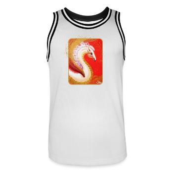 Dragon Air Dragon Funirol - Sonja Ariel von Staden - Men's Basketball Jersey - white/black - Front - AI Model Male 185 dark (185cm)