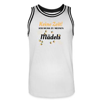 Biene Imker - Männer Basketball-Trikot - Weiß/Schwarz - Vorne - AI Model Male 185 dark (185cm)