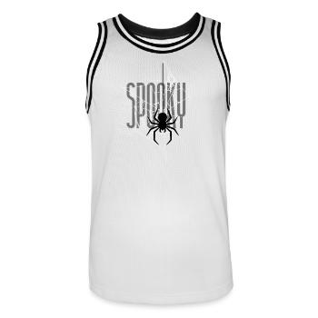 Spooky Halloween Spider Web - Men's Basketball Jersey - white/black - Front - AI Model Male 185 dark (185cm)