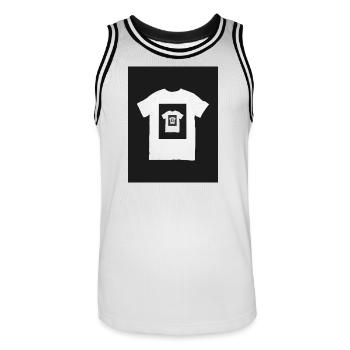 T-shirt - Maillot de basket Homme - blanc/noir - Devant - AI Model Male 185 dark (185cm)