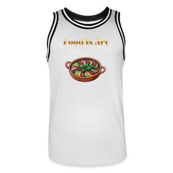 Food Is Art ... Ratatouille - Männer Basketball-Trikot - Weiß/Schwarz - Vorne - AI Model Male 185 dark (185cm)