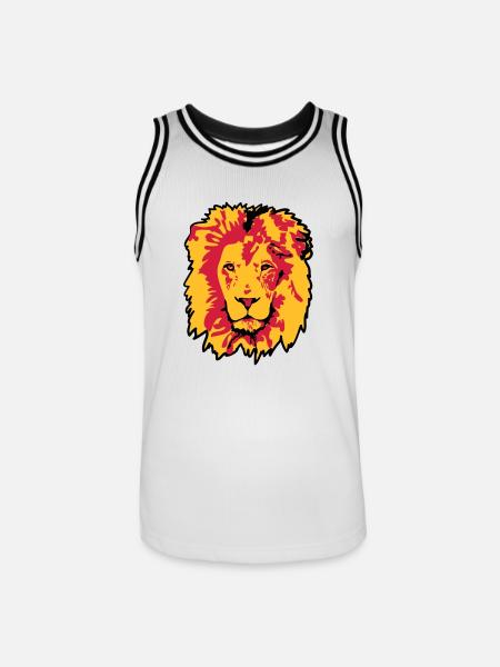 lion - Maillot de basket Homme - blanc/noir