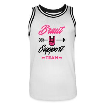 braut support team - Männer Basketball-Trikot - Weiß/Schwarz - Vorne - AI Model Male 185 dark (185cm)