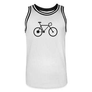 montagne vélo vélo VTT cycliste vélo - Maillot de basket Homme - blanc/noir - Devant - AI Model Male 185 dark (185cm)