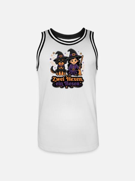 Hexen-Meute - Männer Basketball-Trikot - Weiß/Schwarz
