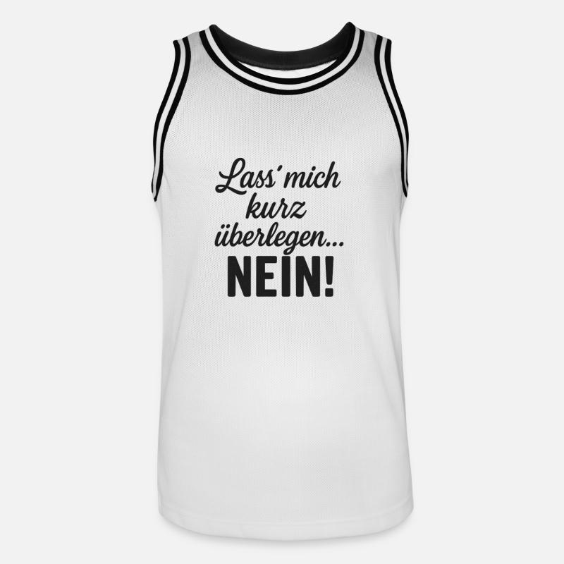 Permettez-moi de réfléchir... Aucune déclaration - Maillot de basket Homme - blanc/noir