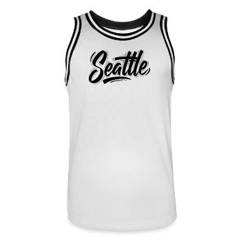 Seattle - Maillot de basket Homme - blanc/noir - Devant - AI Model Male 185 dark (185cm)