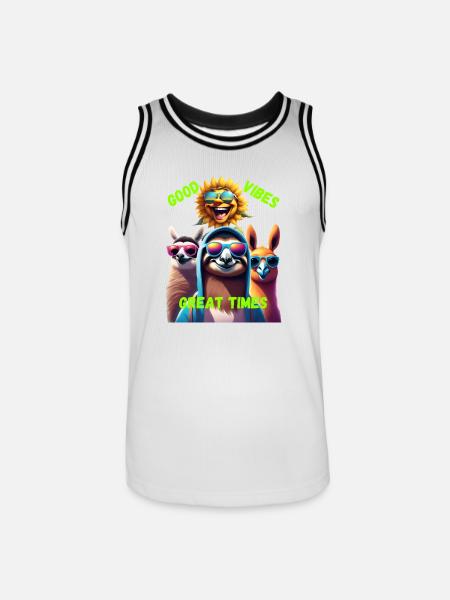 great Times - Männer Basketball-Trikot - Weiß/Schwarz