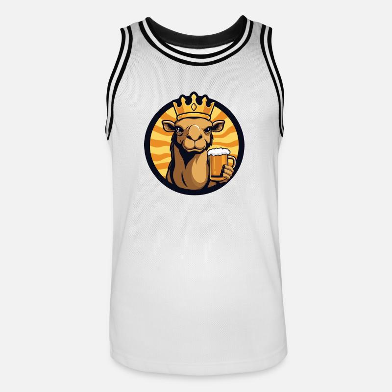 Kamel Bier Comic - Männer Basketball-Trikot - Weiß/Schwarz