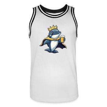 Dolphin Beer Funny - Men's Basketball Jersey - white/black - Front - AI Model Male 185 dark (185cm)