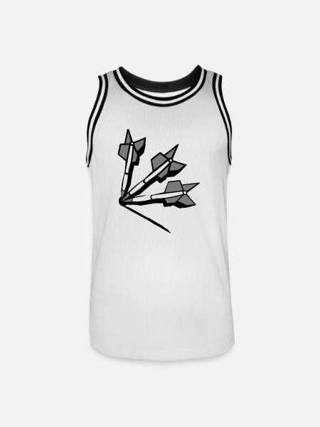darten - Männer Basketball-Trikot - Weiß/Schwarz
