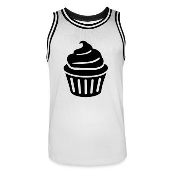Cupcake - Maillot de basket Homme - blanc/noir - Devant - AI Model Male 185 dark (185cm)