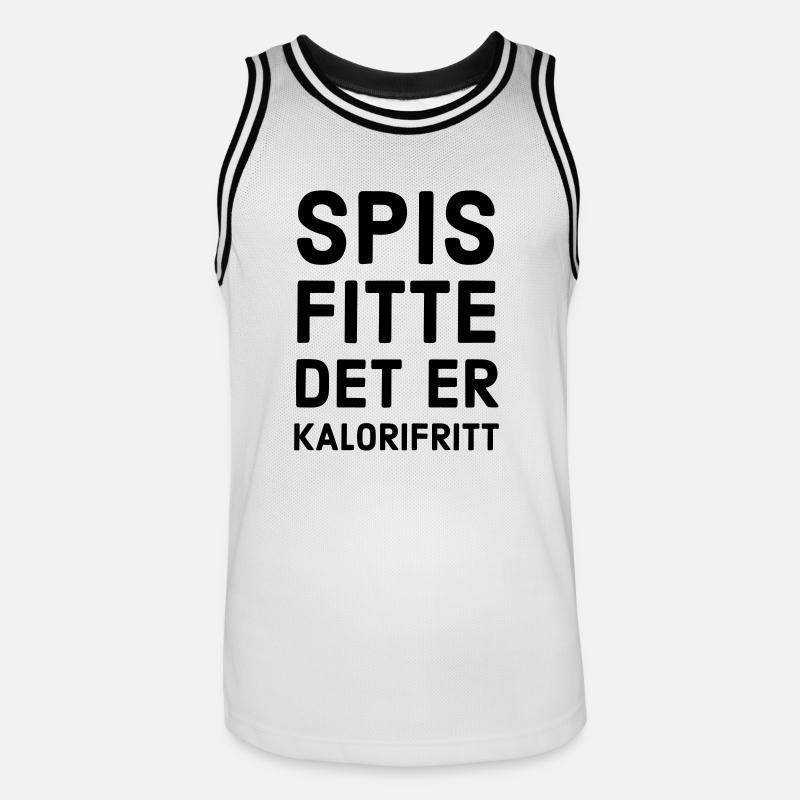 Mangia la figa, è senza calorie - Maglia da basket per uomo - bianco/nero