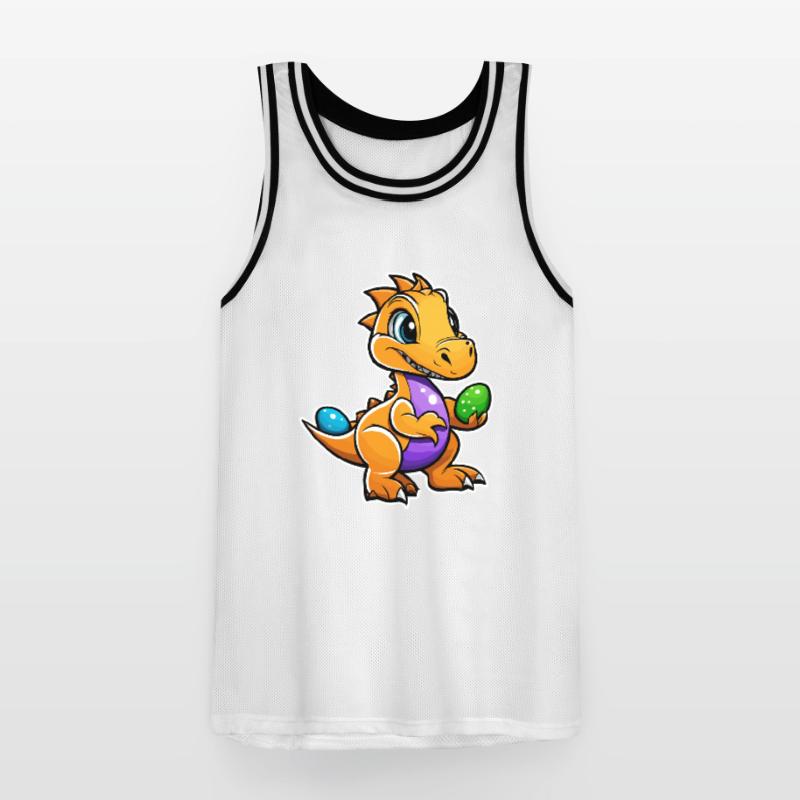 Dinosaur Easter Eggs Easter Men's Basketball Jersey