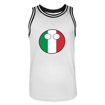 Countryball Country Home Italy - Men's Basketball Jersey - white/black - Front - AI Model Male 185 dark (185cm)