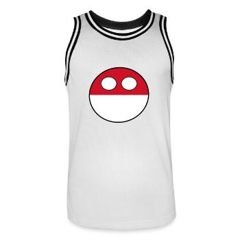 Countryball Country Home Monaco - Men's Basketball Jersey - white/black - Front - AI Model Male 185 dark (185cm)