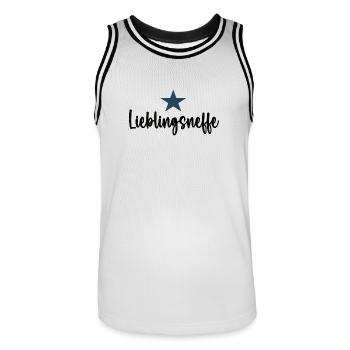 Lieblingsneffe Lieblings Neffen Bester Neffe - Männer Basketball-Trikot - Weiß/Schwarz - Vorne - AI Model Male 185 dark (185cm)