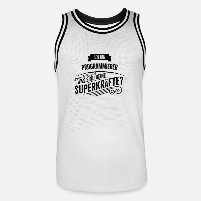 Programmierer - Männer Basketball-Trikot - Weiß/Schwarz