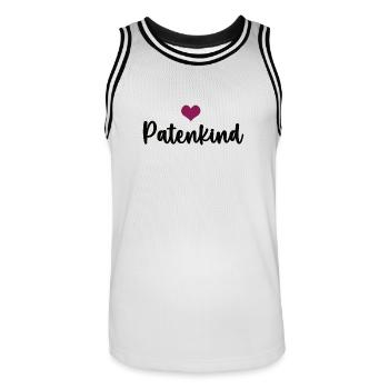 Patenkind Patin Geburtstag Patensohn Patentochter - Männer Basketball-Trikot - Weiß/Schwarz - Vorne - AI Model Male 185 dark (185cm)
