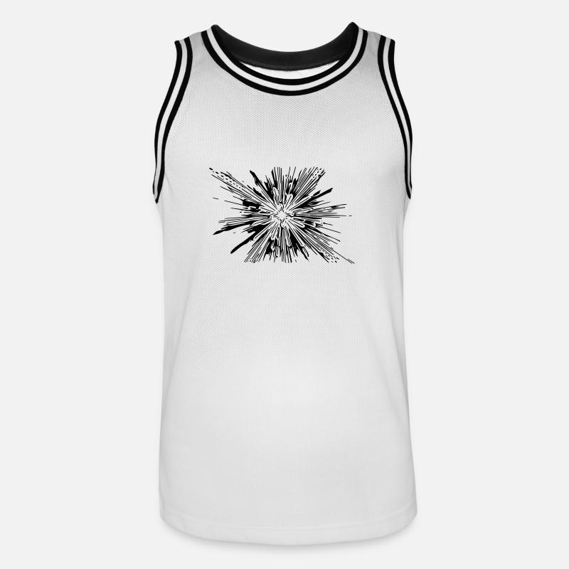 Vector Splash Explosion - Maillot de basket Homme - blanc/noir
