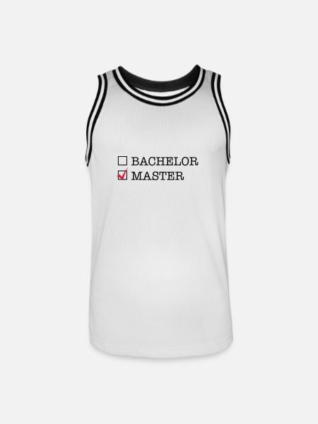 Master - Männer Basketball-Trikot - Weiß/Schwarz