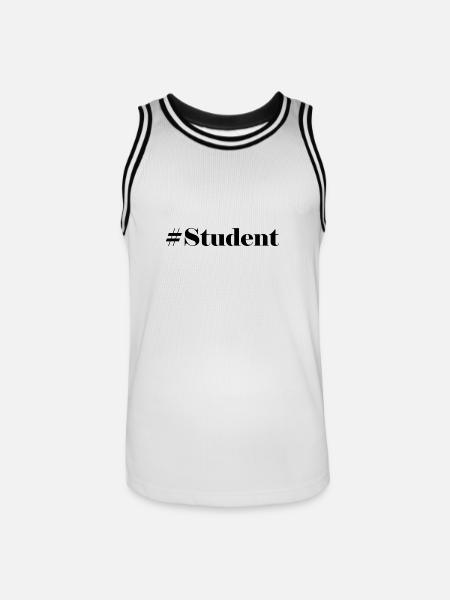 #Student logo - Men's Basketball Jersey - white/black