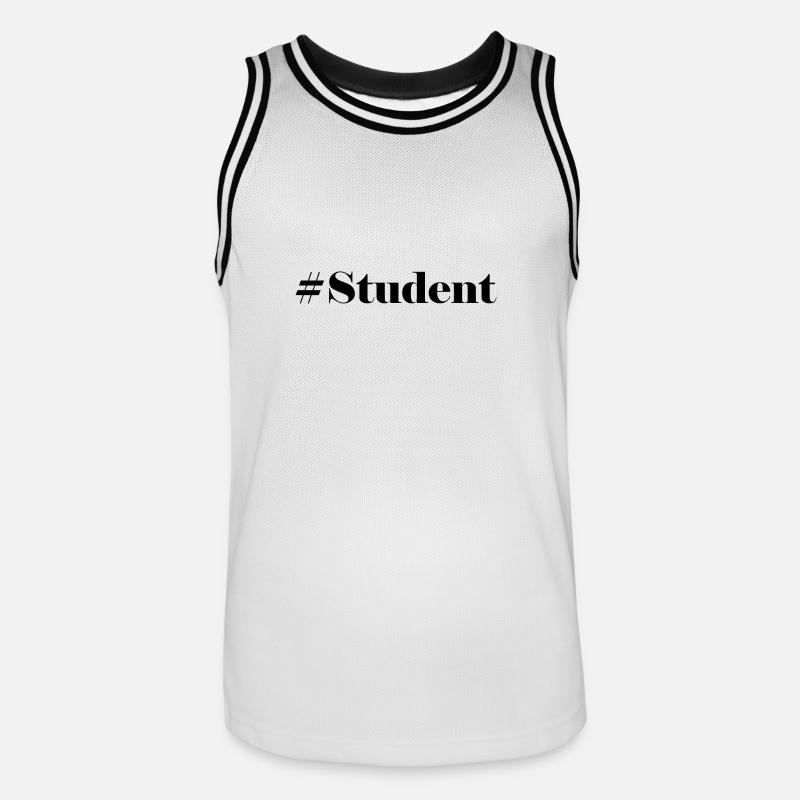 #Student logo - Men's Basketball Jersey - white/black