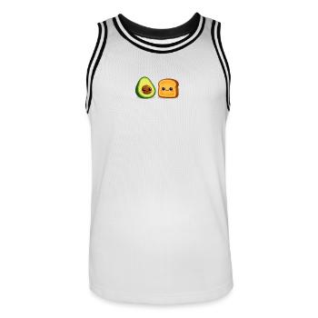 Avocado Friends Toast Duo - Maillot de basket Homme - blanc/noir - Devant - AI Model Male 185 dark (185cm)