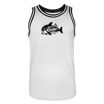 Bester Kinder Stil Hai - Männer Basketball-Trikot - Weiß/Schwarz - Vorne - AI Model Male 185 dark (185cm)
