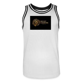 logga_arcclockwork - Maillot de basket Homme - blanc/noir - Devant - AI Model Male 185 dark (185cm)