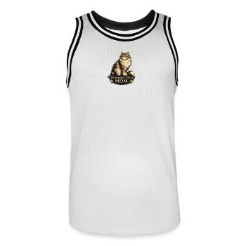 MOM de la Forêt Norvégienne - Maillot de basket Homme - blanc/noir - Devant - AI Model Male 185 dark (185cm)