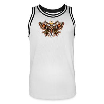 Halloween gothique de papillon - Maillot de basket Homme - blanc/noir - Devant - AI Model Male 185 dark (185cm)